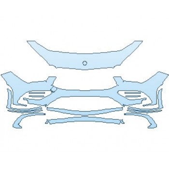 PAINT PROTECTION KIT - 2023 MERCEDES CLA CLASS AMG 35 WITH AERO PKG COUPE BUMPER - PRECUT PPF CLEAR BRA WRAP