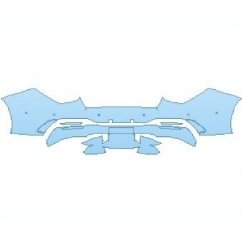 Precut PPF Kit – Clear Bra Paint Protection Film PAINT PROTECTION KIT - 2021 MERCEDES CLA CLASS AMG 35 WITH AERO PKG COUPE REAR BUMPER WITH SENSORS - PRECUT PPF CLEAR BRA WRAP