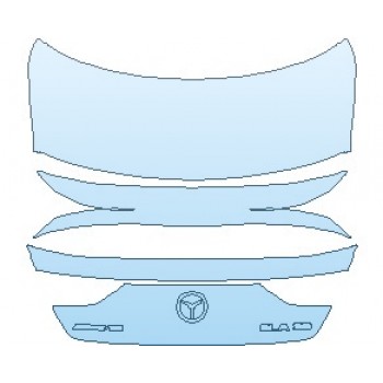 Precut PPF Kit – Clear Bra Paint Protection Film PAINT PROTECTION KIT - 2021 MERCEDES CLA CLASS AMG 35 WITH AERO PKG COUPE REAR DECK LID WITH AMG AND CLA 35 EMBLEMS - PRECUT PPF CLEAR BRA WRAP