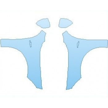 PAINT PROTECTION KIT - 2021 MERCEDES CLA CLASS AMG 35 WITH AERO PKG COUPE FULL FENDERS (NO WRAPPED EDGES) WITH TURBO AMG EMBLEM - PRECUT PPF CLEAR BRA WRAP