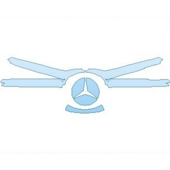 PAINT PROTECTION KIT - 2021 MERCEDES CLA CLASS AMG 35 WITH AERO PKG COUPE GRILLE - PRECUT PPF CLEAR BRA WRAP