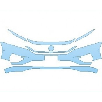 PAINT PROTECTION KIT - 2023 VOLKSWAGEN PASSAT S BUMPER WITH LICENSE PLATE & SENSORS - PRECUT PPF CLEAR BRA WRAP