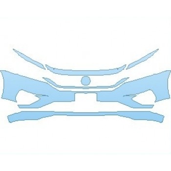 PAINT PROTECTION KIT - 2022 VOLKSWAGEN PASSAT SE BUMPER WITH LICENSE PLATE - PRECUT PPF CLEAR BRA WRAP