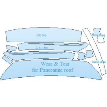 PAINT PROTECTION KIT - 2021 GENESIS G70 2.0L COMMON WEAR AREA KIT WITH PANORAMIC ROOF - PRECUT PPF CLEAR BRA WRAP