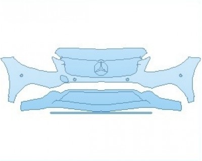 PAINT PROTECTION KIT - 2023 MERCEDES C CLASS 300 4MATIC COUPE BUMPER WITH SENSORS & TOW HOLE - PRECUT PPF CLEAR BRA WRAP