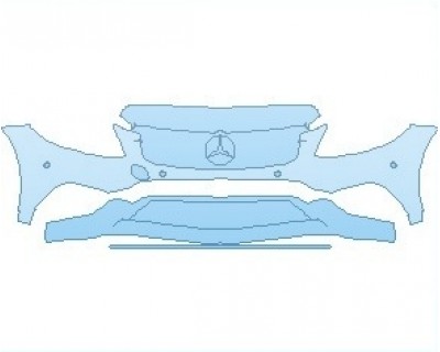 2022 MERCEDES C CLASS 300 COUPE BUMPER WITH SENSORS AND TOW HOLE