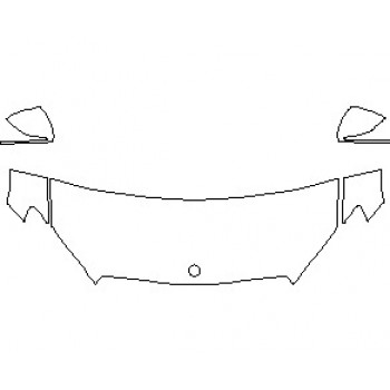 2022 MERCEDES C CLASS 300 4MATIC COUPE HOOD (NO WRAPPED EDGES)