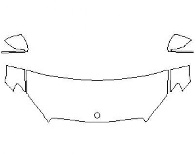 2023 MERCEDES C CLASS 300 4MATIC COUPE HOOD (NO WRAPPED EDGES)