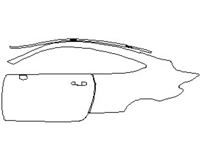 2022 MERCEDES C CLASS 300 COUPE REAR QUARTER PANEL AND DOOR LEFT SIDE