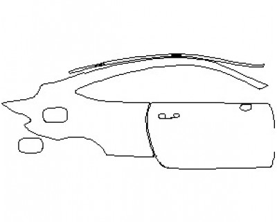 2022 MERCEDES C CLASS 300 COUPE REAR QUARTER PANEL AND DOOR RIGHT SIDE