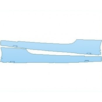 PAINT PROTECTION KIT - 2023 MERCEDES C CLASS 300 4MATIC COUPE ROCKER PANELS - PRECUT PPF CLEAR BRA WRAP
