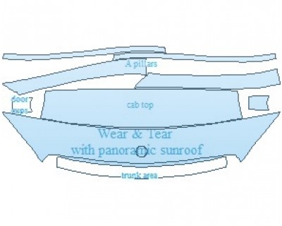 PAINT PROTECTION KIT - 2023 MERCEDES C CLASS 300 4MATIC COUPE COMMON WEAR AREA KIT PANORAMIC ROOF - PRECUT PPF CLEAR BRA WRAP