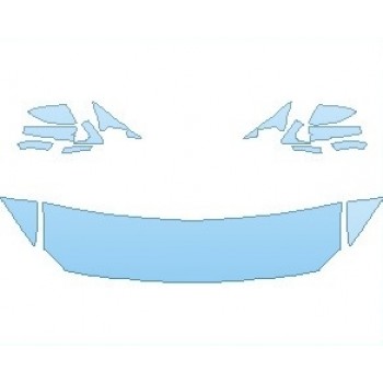 PAINT PROTECTION KIT - 2019 JAGUAR XE R-SPORT HOOD KIT (18 INCH) (WRAPPED EDGES) - PRECUT PPF CLEAR BRA WRAP