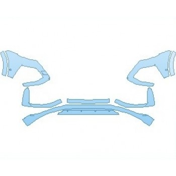 PAINT PROTECTION KIT - 2021 AUDI RSQ8 BUMPER WITH SENSORS - PRECUT PPF CLEAR BRA WRAP