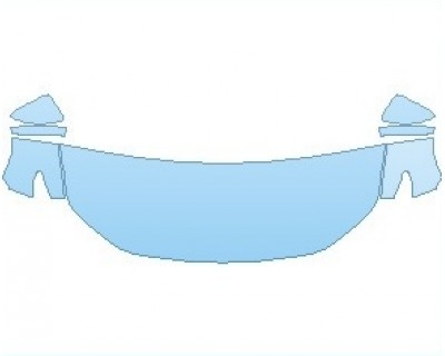 PAINT PROTECTION KIT - 2022 MAZDA MAZDA3 BASE SEDAN HOOD (NO WRAPPED EDGES) - PRECUT PPF CLEAR BRA WRAP