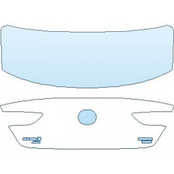 PAINT PROTECTION KIT - 2022 MAZDA MAZDA3 PREFERRED SEDAN REAR DECK LID WITH MAZDA3 AWD SKYACTIV AND TURBO EMBLEMS - PRECUT PPF CLEAR BRA WRAP
