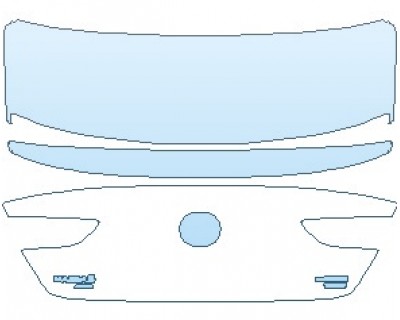 PAINT PROTECTION KIT - 2022 MAZDA MAZDA3 BASE SEDAN REAR DECK LID WITH SPOILER AND WITH MAZDA3 AWD SKYACTIV AND TURBO EMBLEMS - PRECUT PPF CLEAR BRA WRAP