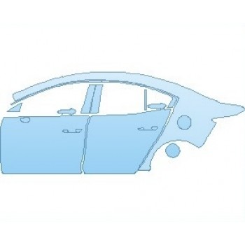 PAINT PROTECTION KIT - 2022 MAZDA MAZDA3 SELECT SEDAN REAR QUARTER PANEL AND DOORS LEFT SIDE - PRECUT PPF CLEAR BRA WRAP