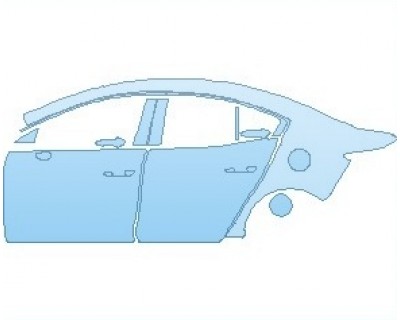 PAINT PROTECTION KIT - 2022 MAZDA MAZDA3 BASE SEDAN REAR QUARTER PANEL AND DOORS LEFT SIDE - PRECUT PPF CLEAR BRA WRAP