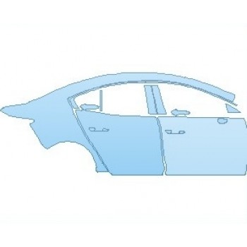 PAINT PROTECTION KIT - 2022 MAZDA MAZDA3 PREFERRED SEDAN REAR QUARTER PANEL AND DOORS RIGHT SIDE - PRECUT PPF CLEAR BRA WRAP