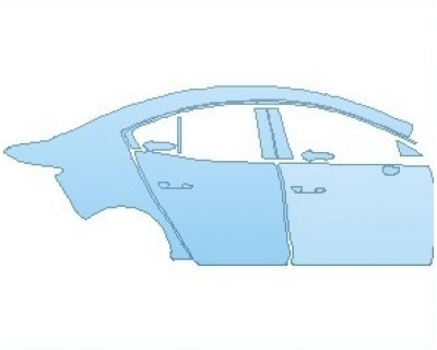 PAINT PROTECTION KIT - 2022 MAZDA MAZDA3 BASE SEDAN REAR QUARTER PANEL AND DOORS RIGHT SIDE - PRECUT PPF CLEAR BRA WRAP