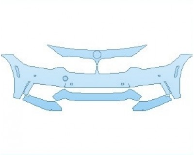 PAINT PROTECTION KIT - 2020 BMW 4 SERIES M SPORT GRAN COUPE BUMPER WITH SENSORS - INVISIBLEMASK - 3M PAINT PROTECTION