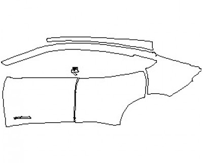 2021 FORD MUSTANG MACH-E SELECT REAR QUARTER PANEL AND DOORS WITH MACH E4 X EMBLEM LEFT SIDE