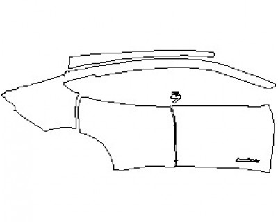 2021 FORD MUSTANG MACH-E SELECT REAR QUARTER PANEL AND DOORS WITH MACH E4 X EMBLEM RIGHT SIDE