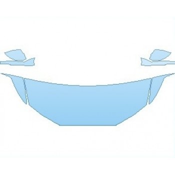 PAINT PROTECTION KIT - 2025 FORD MUSTANG MACH-E SELECT HOOD (NO WRAPPED EDGES) - PRECUT PPF CLEAR BRA WRAP