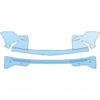 PAINT PROTECTION KIT - 2025 LAMBORGHINI URUS BASE REAR BUMPER WITH SENSORS - PRECUT PPF CLEAR BRA WRAP