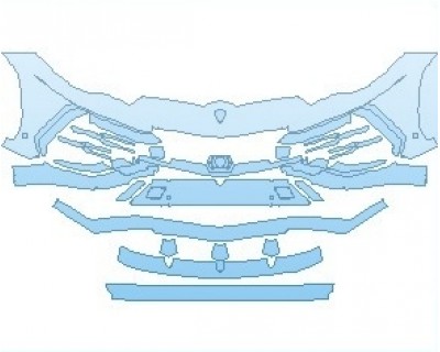PAINT PROTECTION KIT - 2025 LAMBORGHINI URUS BASE BUMPER WITH SENSORS - PRECUT PPF CLEAR BRA WRAP