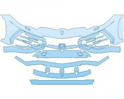 PAINT PROTECTION KIT - 2025 LAMBORGHINI URUS BASE BUMPER WITH WASHER - PRECUT PPF CLEAR BRA WRAP