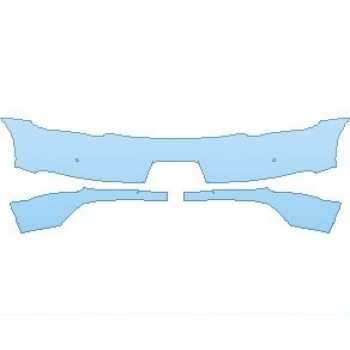 PAINT PROTECTION KIT - 2020 PORSCHE 718 SPYDER REAR BUMPER KIT WITH SENSORS - PRECUT PPF CLEAR BRA WRAP