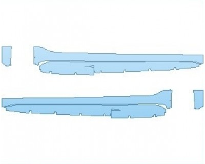 PAINT PROTECTION KIT - 2025 CADILLAC CT4 V-SERIES BLACKWING ROCKER PANELS - PRECUT PPF CLEAR BRA WRAP
