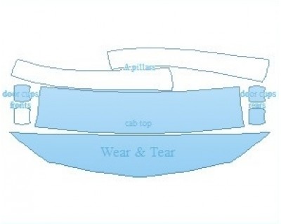 PAINT PROTECTION KIT - 2025 CADILLAC CT4 V-SERIES BLACKWING COMMON WEAR AREA KIT - PRECUT PPF CLEAR BRA WRAP