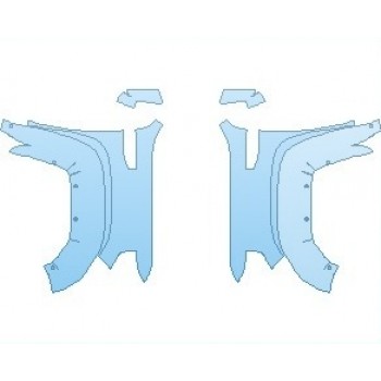 PAINT PROTECTION KIT - 2021 GMC SIERRA 1500 HARLEY DAVIDSON FULL FENDERS (NO WRAPPED EDGES) - PRECUT PPF CLEAR BRA WRAP