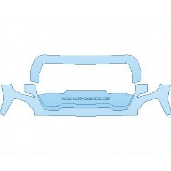 PAINT PROTECTION KIT - 2023 GMC SIERRA 1500 HARLEY DAVIDSON BUMPER UPPER - PRECUT PPF CLEAR BRA WRAP