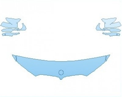 PAINT PROTECTION KIT - 2022 BMW X5 M COMPETITION HOOD 18 INCH (NO WRAPPED EDGES) - PRECUT PPF CLEAR BRA WRAP