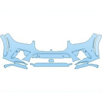 PAINT PROTECTION KIT - 2022 BMW X5 M COMPETITION BUMPER WITH SENSORS - PRECUT PPF CLEAR BRA WRAP