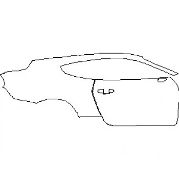 2023 FORD MUSTANG GT COUPE REAR QUARTER PANEL & DOOR RIGHT