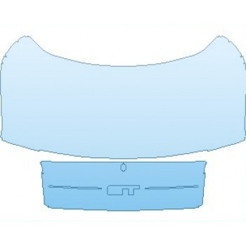 PAINT PROTECTION KIT - 2022 FORD MUSTANG GT PREMIUM COUPE REAR DECK LID - PRECUT PPF CLEAR BRA WRAP