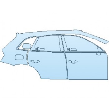 PAINT PROTECTION KIT - 2024 AUDI Q5 PREMIUM PLUS 55 TFSI E PLUG-IN HYBRID SUV REAR QUARTER PANEL DOORS & WINDOW TRIM RIGHT SIDE - PRECUT PPF CLEAR BRA WRAP