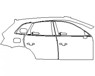 2021 AUDI Q5 PREMIUM 55 TFSI E PLUG-IN HYBRID SUV REAR QUARTER PANEL DOORS AND WINDOW TRIM RIGHT SIDE