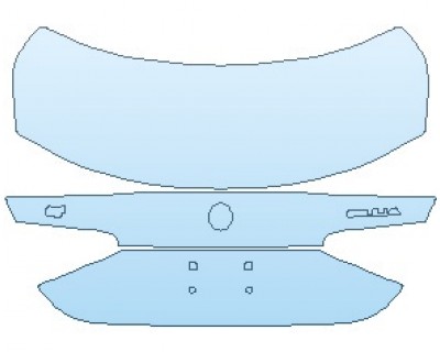 PAINT PROTECTION KIT - 2022 ALFA ROMEO GIULIA TI REAR DECK LID WITH Q4 AND GIULIA EMBLEM - PRECUT PPF CLEAR BRA WRAP