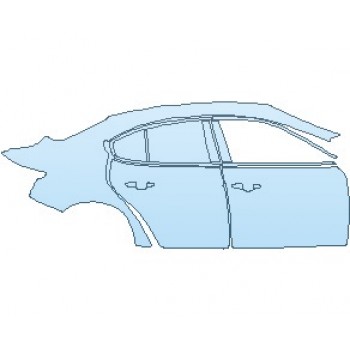 PAINT PROTECTION KIT - 2022 ALFA ROMEO GIULIA TI REAR QUARTERS AND DOORS RIGHT - PRECUT PPF CLEAR BRA WRAP