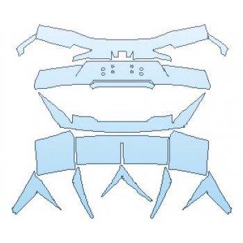 PAINT PROTECTION KIT - 2023 LAMBORGHINI HURACAN STO REAR DIFFUSER - PRECUT PPF CLEAR BRA WRAP