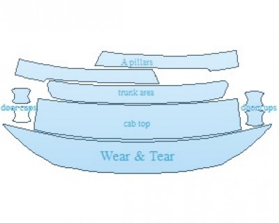 PAINT PROTECTION KIT - 2022 VOLKSWAGEN JETTA SEL PREMIUM COMMON WEAR AREA KIT - PRECUT PPF CLEAR BRA WRAP