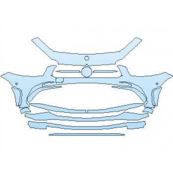Precut PPF Kit – Clear Bra Paint Protection Film PAINT PROTECTION KIT - 2023 MERCEDES CLS CLASS 450 BUMPER WITH SENSORS - PRECUT PPF CLEAR BRA WRAP
