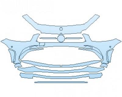 PAINT PROTECTION KIT - 2023 MERCEDES CLS CLASS AMG LINE BUMPER WITH SENSORS - PRECUT PPF CLEAR BRA WRAP