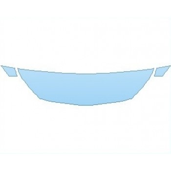 PAINT PROTECTION KIT - 2023 MERCEDES CLS CLASS AMG LINE HOOD 18 INCH (NO WRAPPED EDGES) - PRECUT PPF CLEAR BRA WRAP